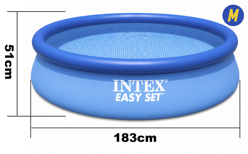 Надувний басейн Intex Easy Set M 183&times;51 см, 880 л INTEX-EASY-POOL фото