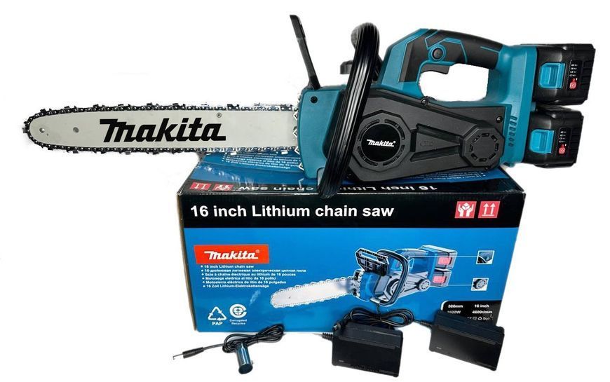 Makita пила акумуляторна 16" 48V з автозмащуванням ,2 АКБ 6Ah + кейс MKS1615 фото