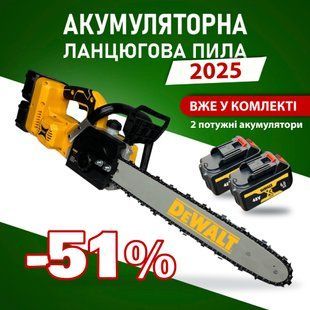 DeWalt пила аккумуляторная 16" 48V с автосмазкой, 2 АКБ 5Ah + кейс DWS1616 фото