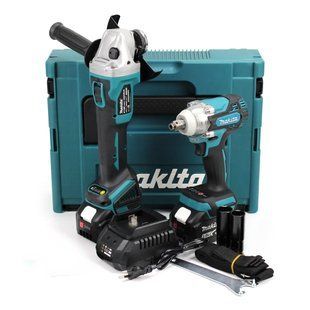Makita набор аккумуляторный 2в1 48V &mdash; болгарка + гайковерт, 2 АКБ 5Ah MKT48151 фото
