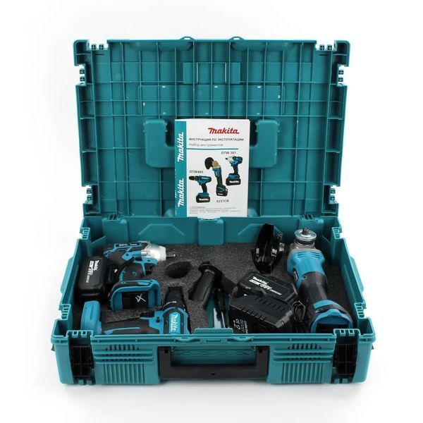 Makita набор инструментов 3в1 48V&mdash; болгарка + гайковерт + шуруповерт MKT48161 фото