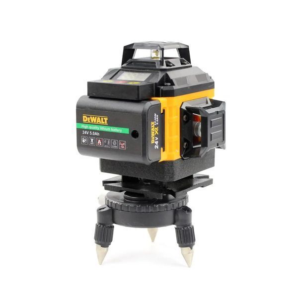 DeWalt лазерний 4D рівень з яскравим зеленим променем та 2 АКБ 5Ah DWL4D201 фото