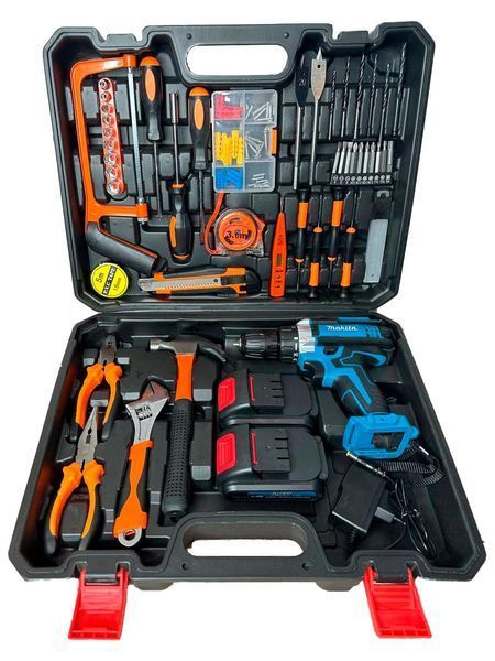 Makita шуруповерт акумуляторний 36V + 40 інструментів, 2 АКБ 5Ah MKD36211 фото