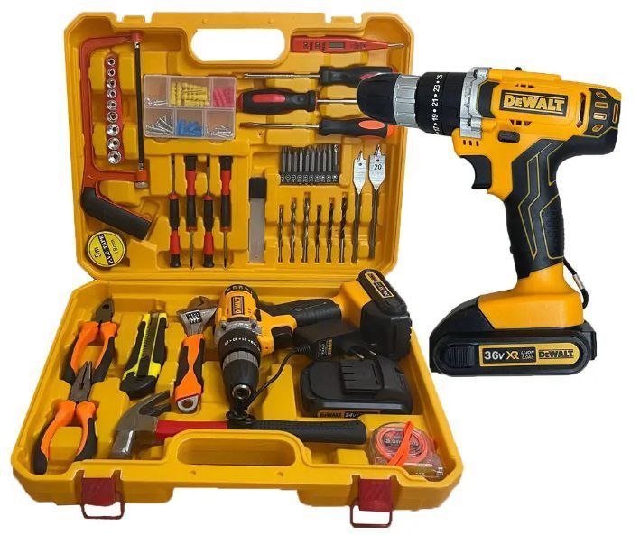 DeWalt шуруповерт акумуляторний 36V + 40 інструментів, 2 АКБ 5Ah DWD36231 фото